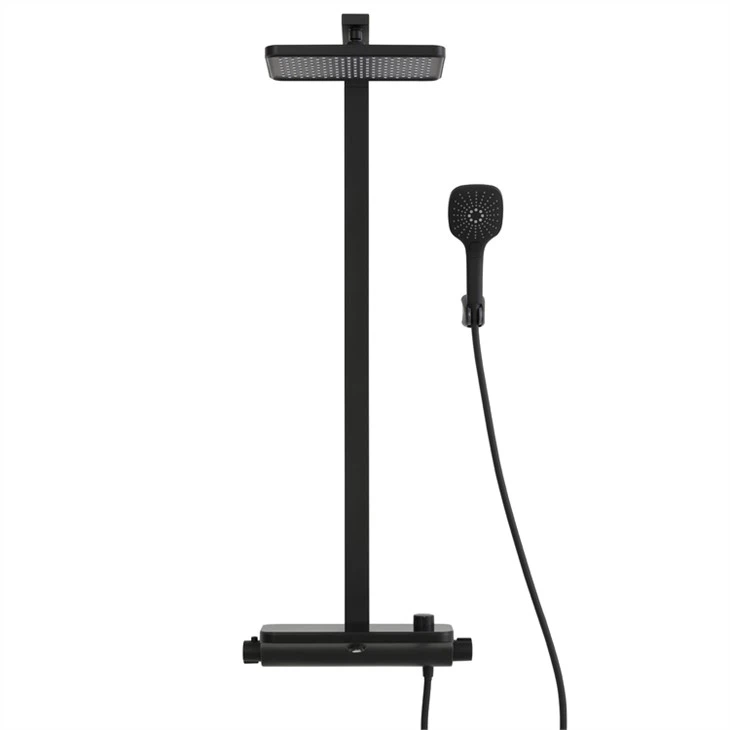 black thermostatic mixer shower